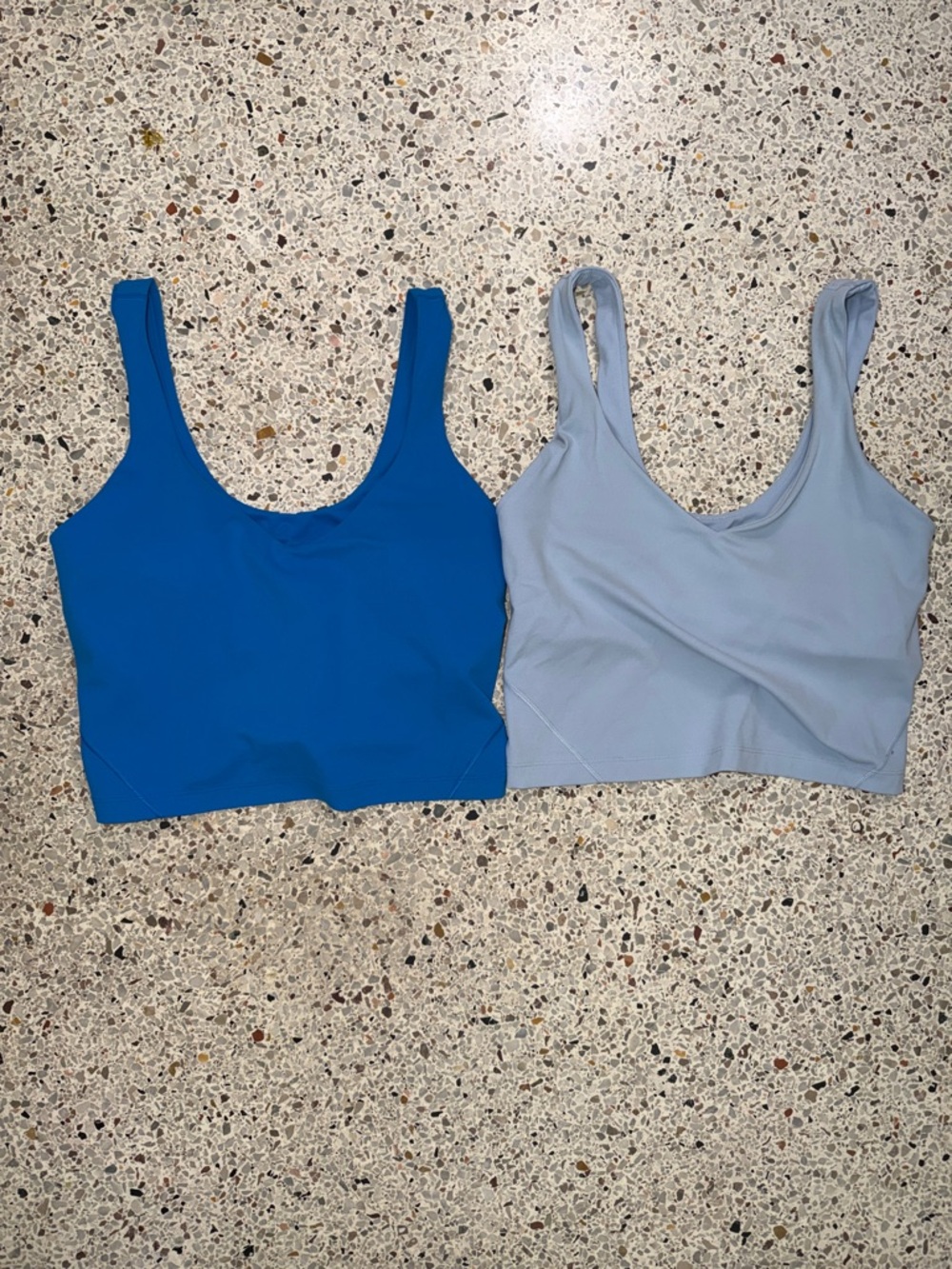 Lot of two Lululemon blue align tank tops built in bra with pads 6 - Picture 2 of 4